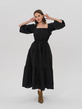 Load image into Gallery viewer, LOUISE Midi Dress in Black

