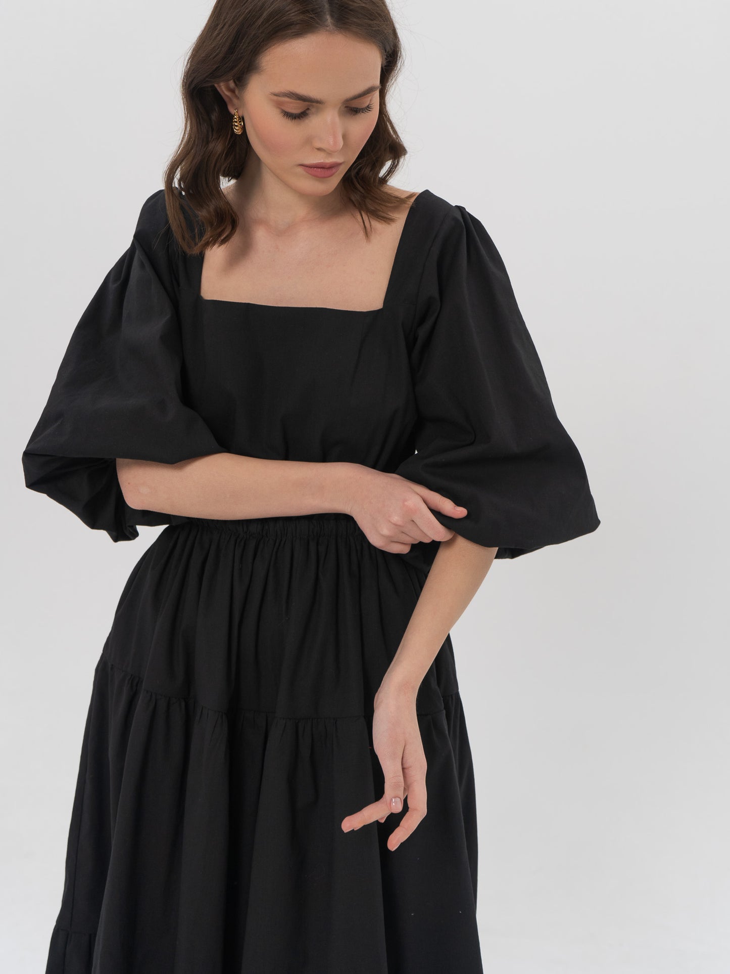 LOUISE Midi Dress in Black