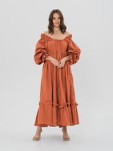 Load image into Gallery viewer, OPHEILE Midi Dress in Apricot
