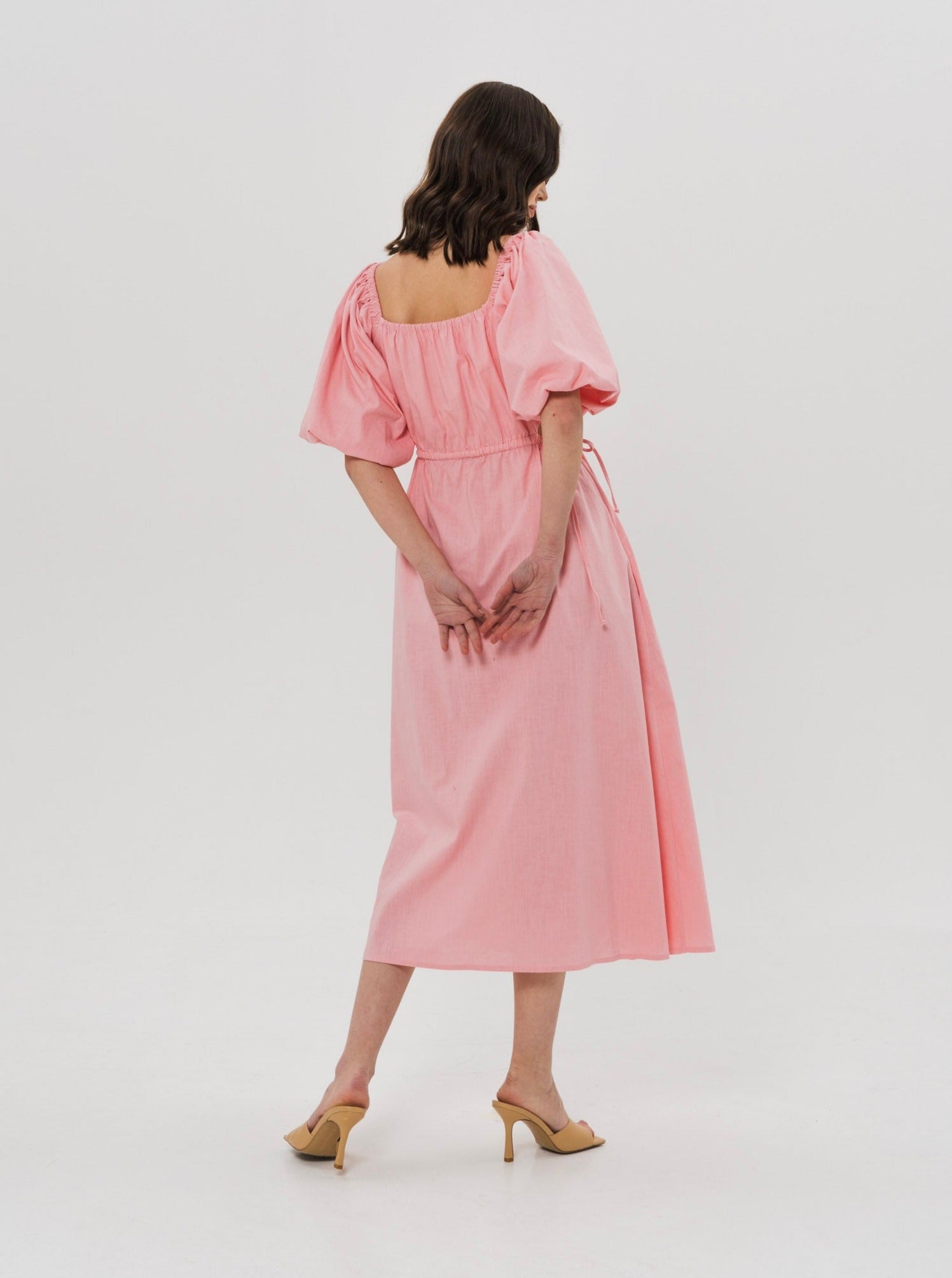 LAUREN Linen Dress in Pastel Pink – Art of Simplicity Store