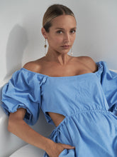 Load image into Gallery viewer, LAUREN Linen Dress in Deep Blue
