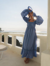 Load image into Gallery viewer, OPHEILE Midi Dress in Blue
