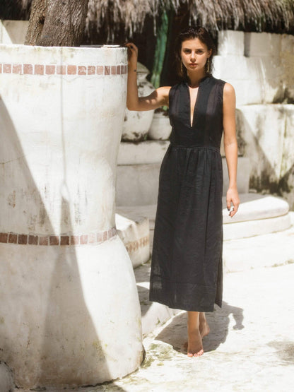 Art of Simplicity Dresses FEY Linen Midi Dress